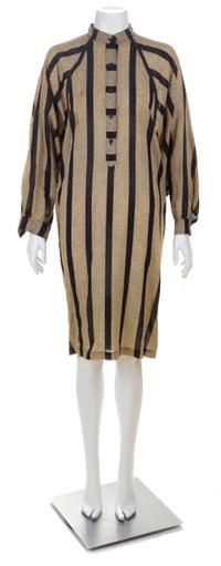A Koos Couture Black and Tan Shirt Dress, No size.