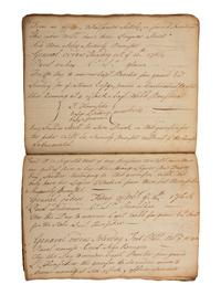 [PONTIAC'S WAR]. Manuscript orderly book chronicling the daily march of Colonel Henry Bouquet's force of British, Pennsylvania and Virginia volunteers. August-November, 1764.