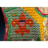 Northern Plains Beaded Hide Vest, with Boy Scout Imagery