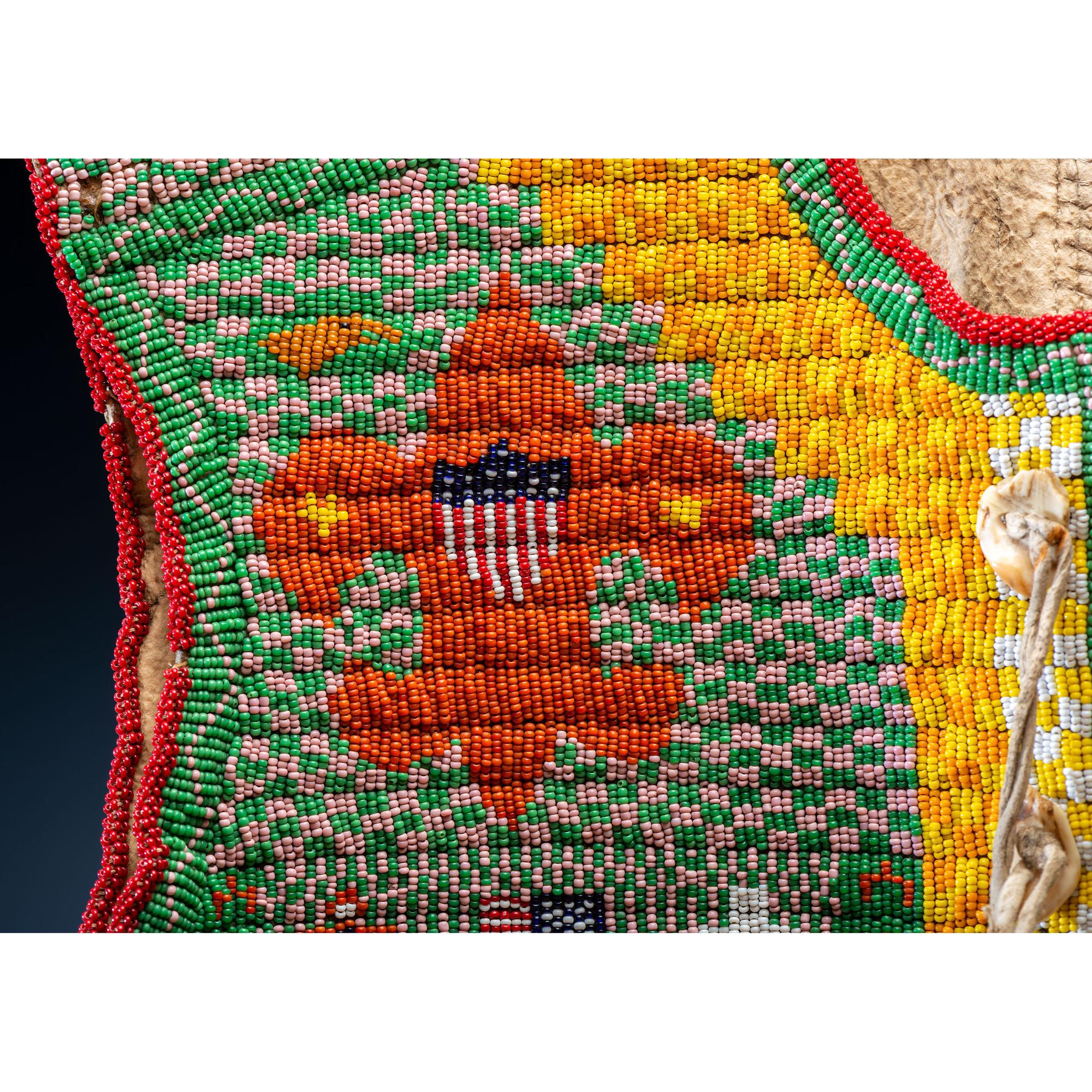 Northern Plains Beaded Hide Vest, with Boy Scout Imagery
