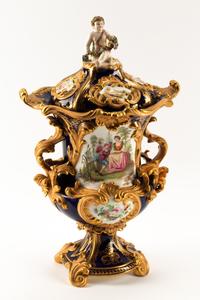 A Minton Porcelain Vase and Cover