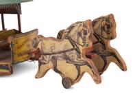 A R. Bliss Manufacturing Columbian Exposition Lithograph Paper on Wood Toy Horse-Drawn Trolley