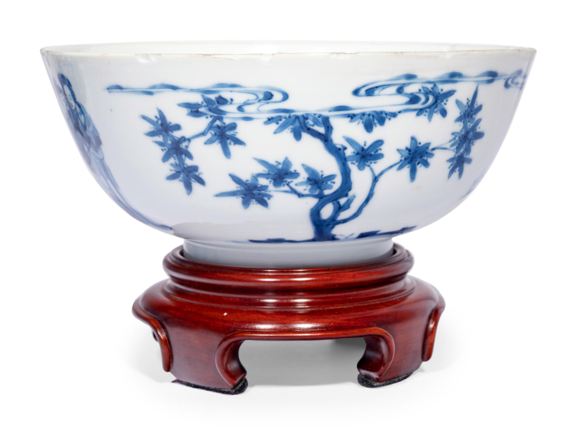 Three Chinese Blue and White Porcelain Wares
