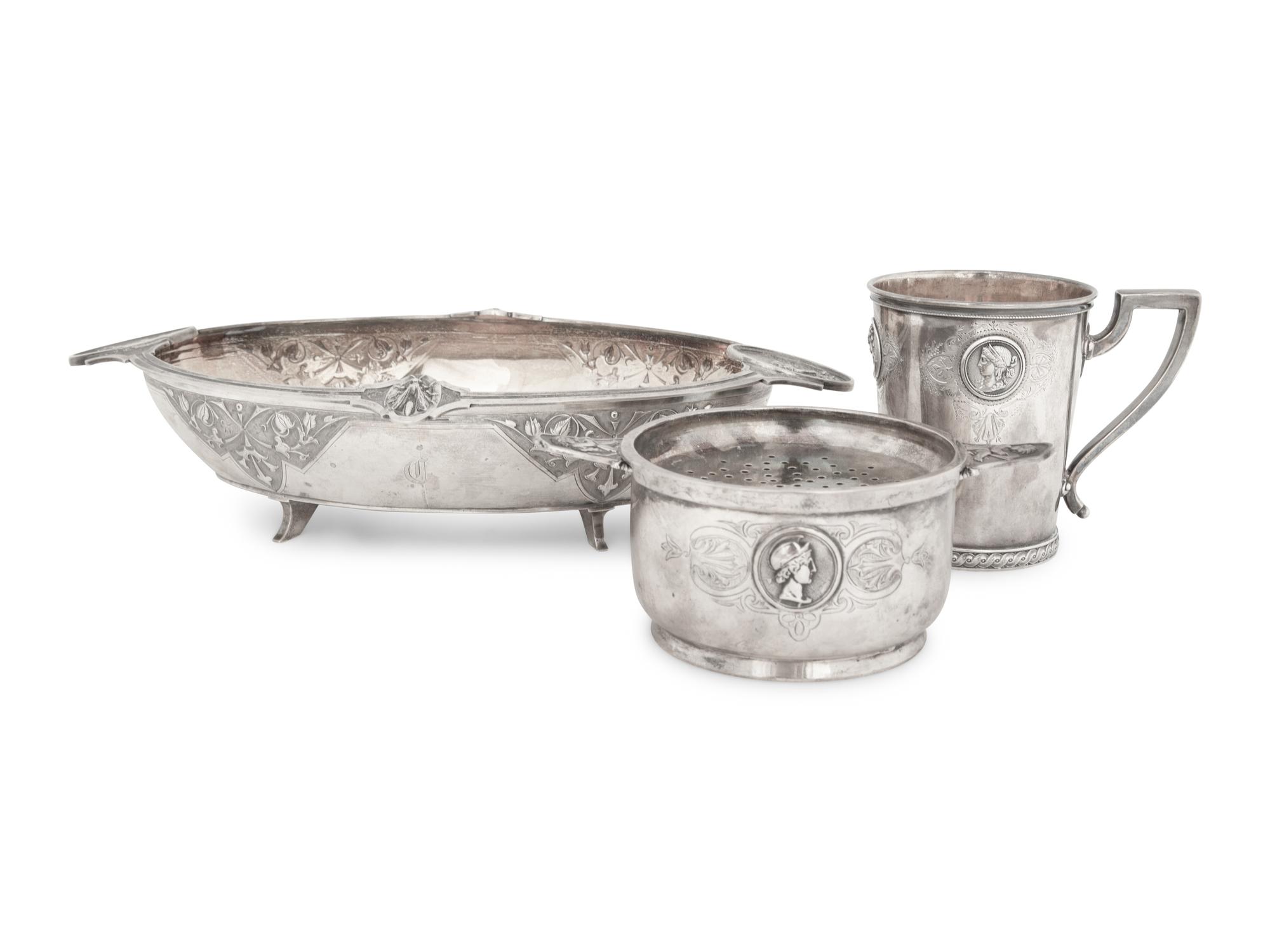 Three American Silver Articles — American, 19th Century