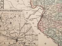 Five Framed Maps Pertaining to Illinois and the Surrounding States
