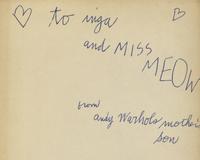Warhol, Andy (Warhola, Julia). Holy Cats by Andy Warhol's Mother
