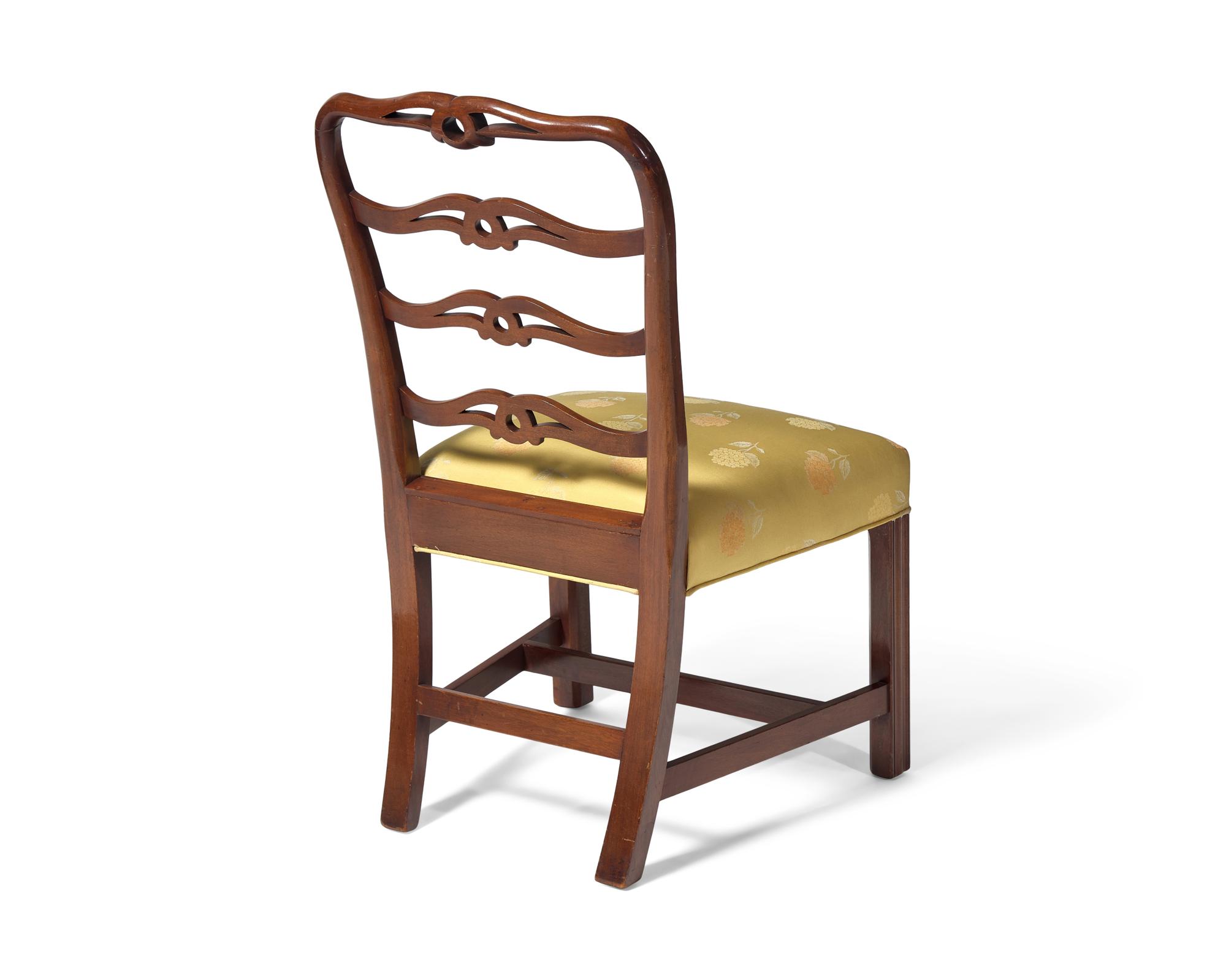 A Chippendale Style Mahogany Ribbon-Back Side Chair