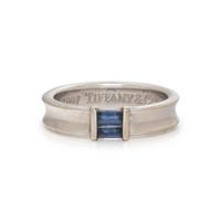TIFFANY & CO., WHITE GOLD AND SAPPHIRE RING