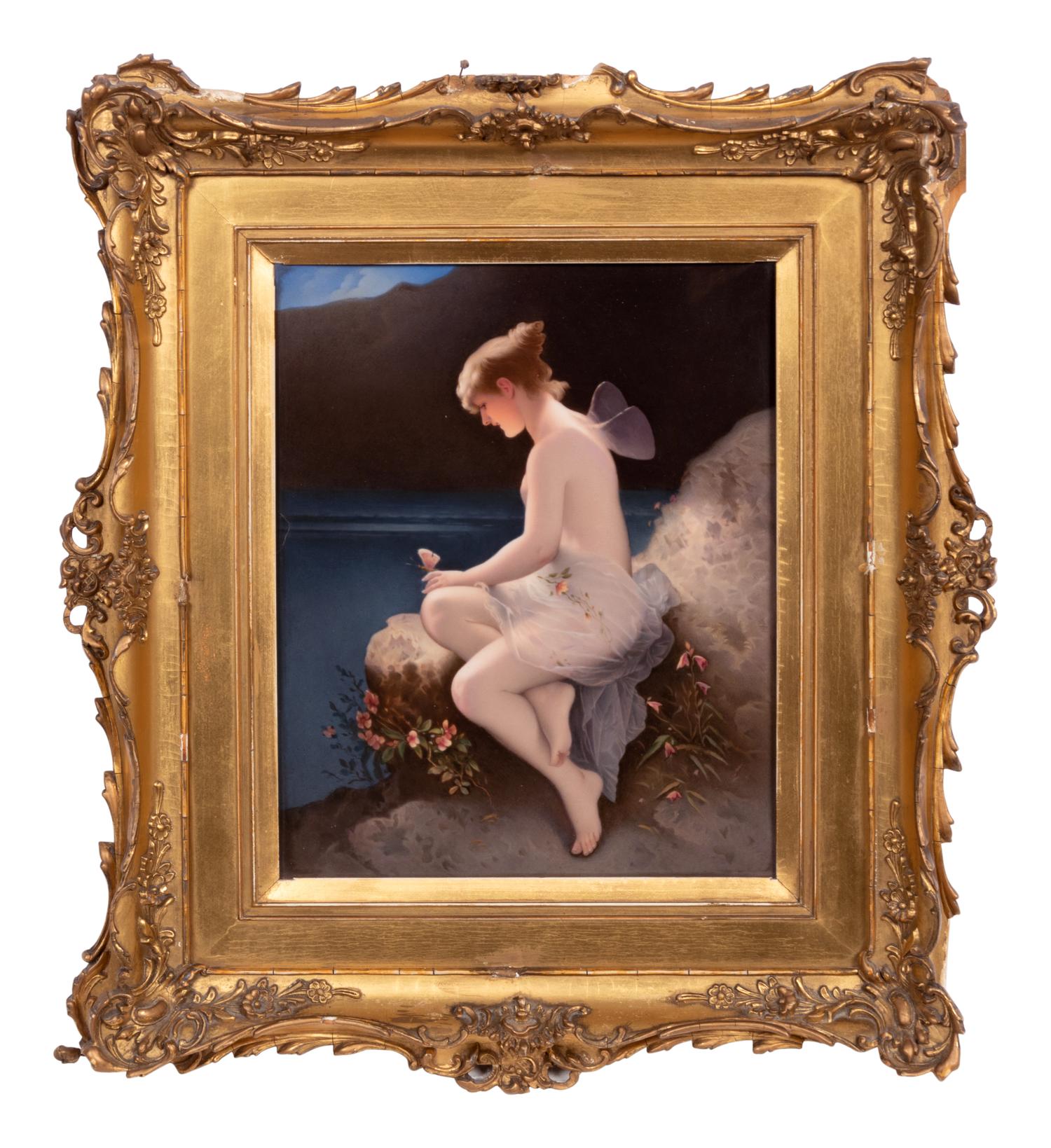 A Berlin (K.P.M.) Porcelain Plaque after Wilhelm Kray (German, 1828-1889)