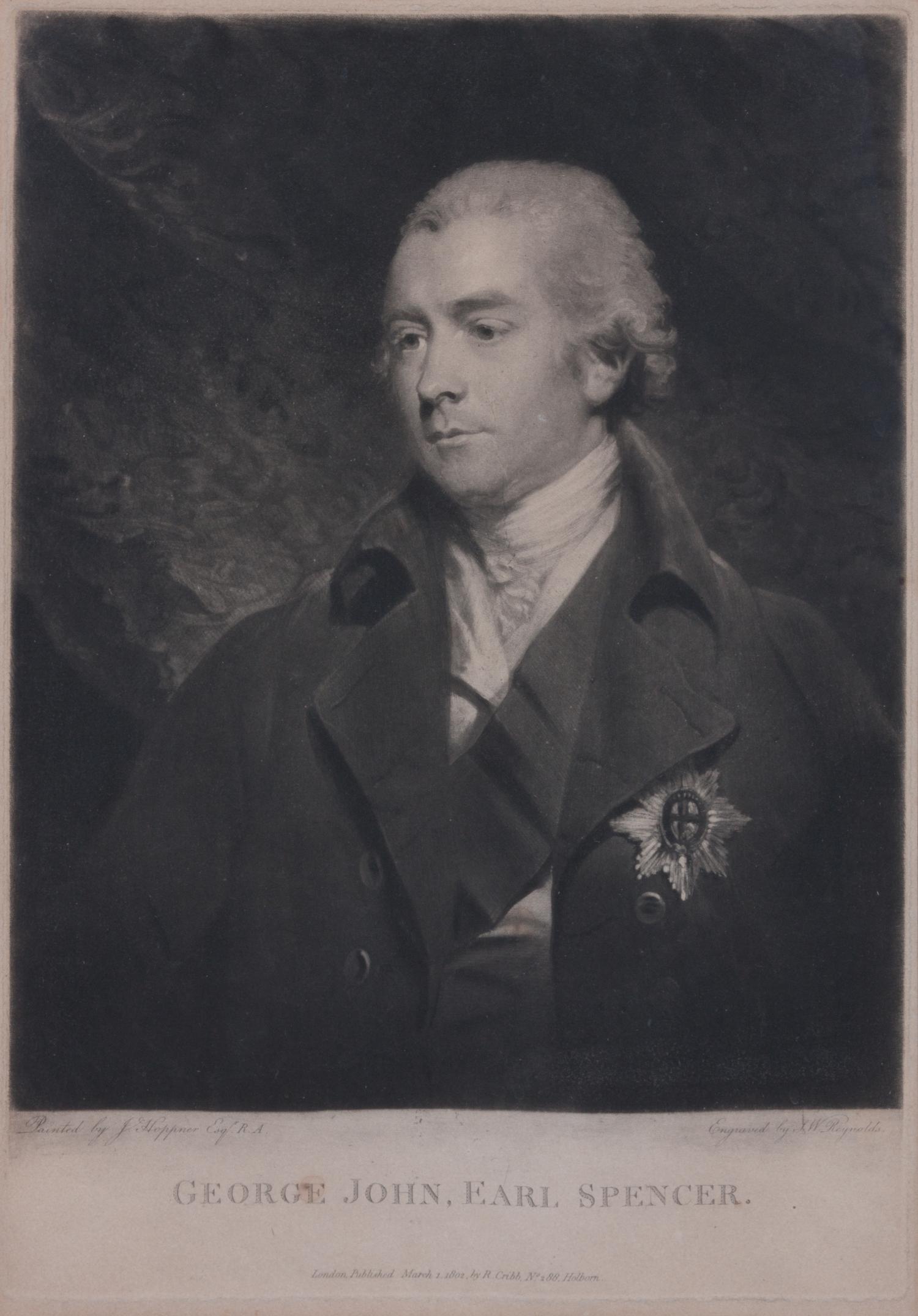 After John Hoppner, (British, 1758-1810), Portrait of George John, Earl Spencer