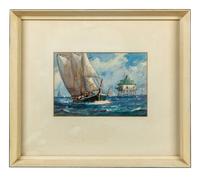 Sailing and Harbor Scenes (a group of three works)