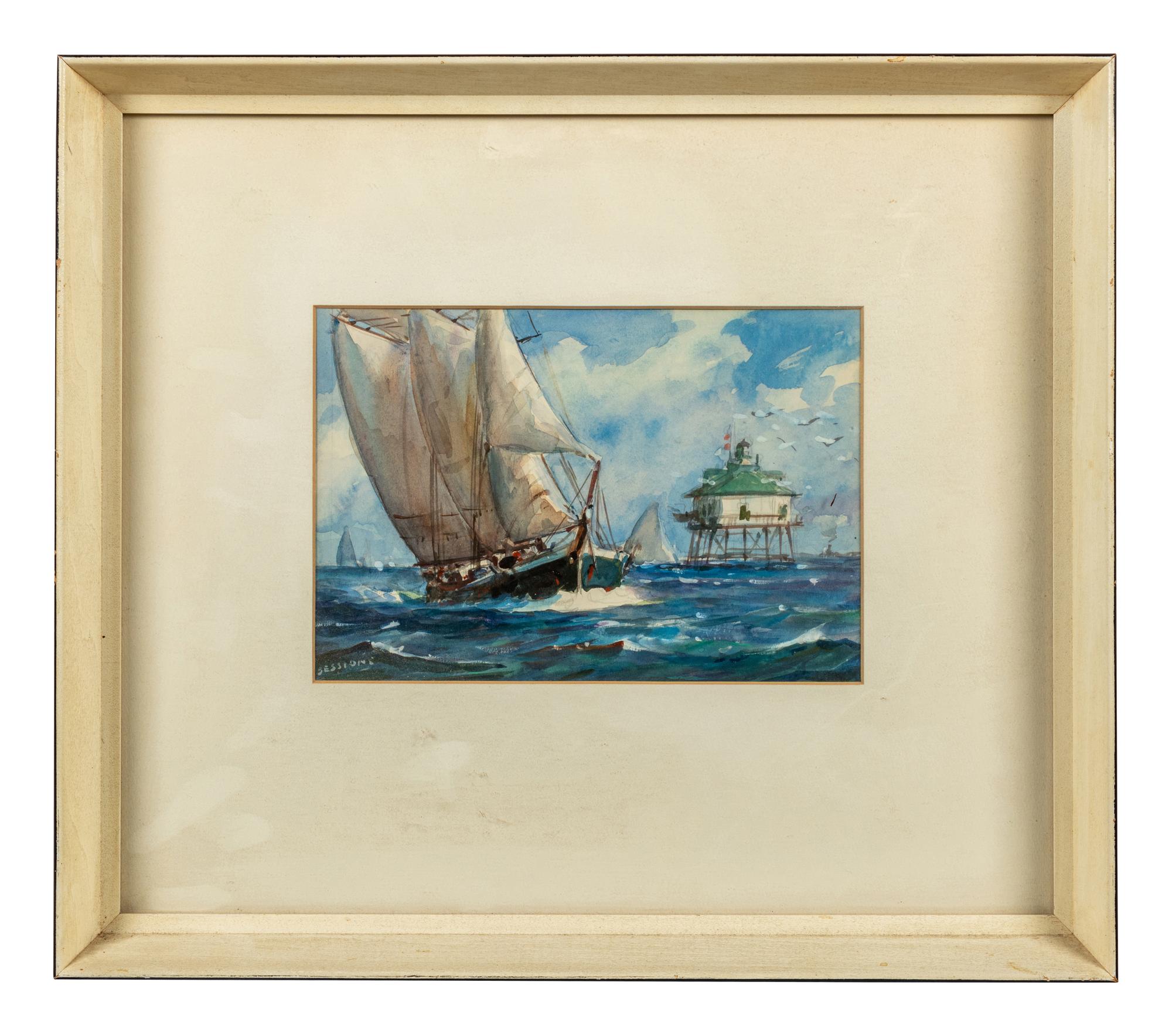 Sailing and Harbor Scenes (a group of three works)