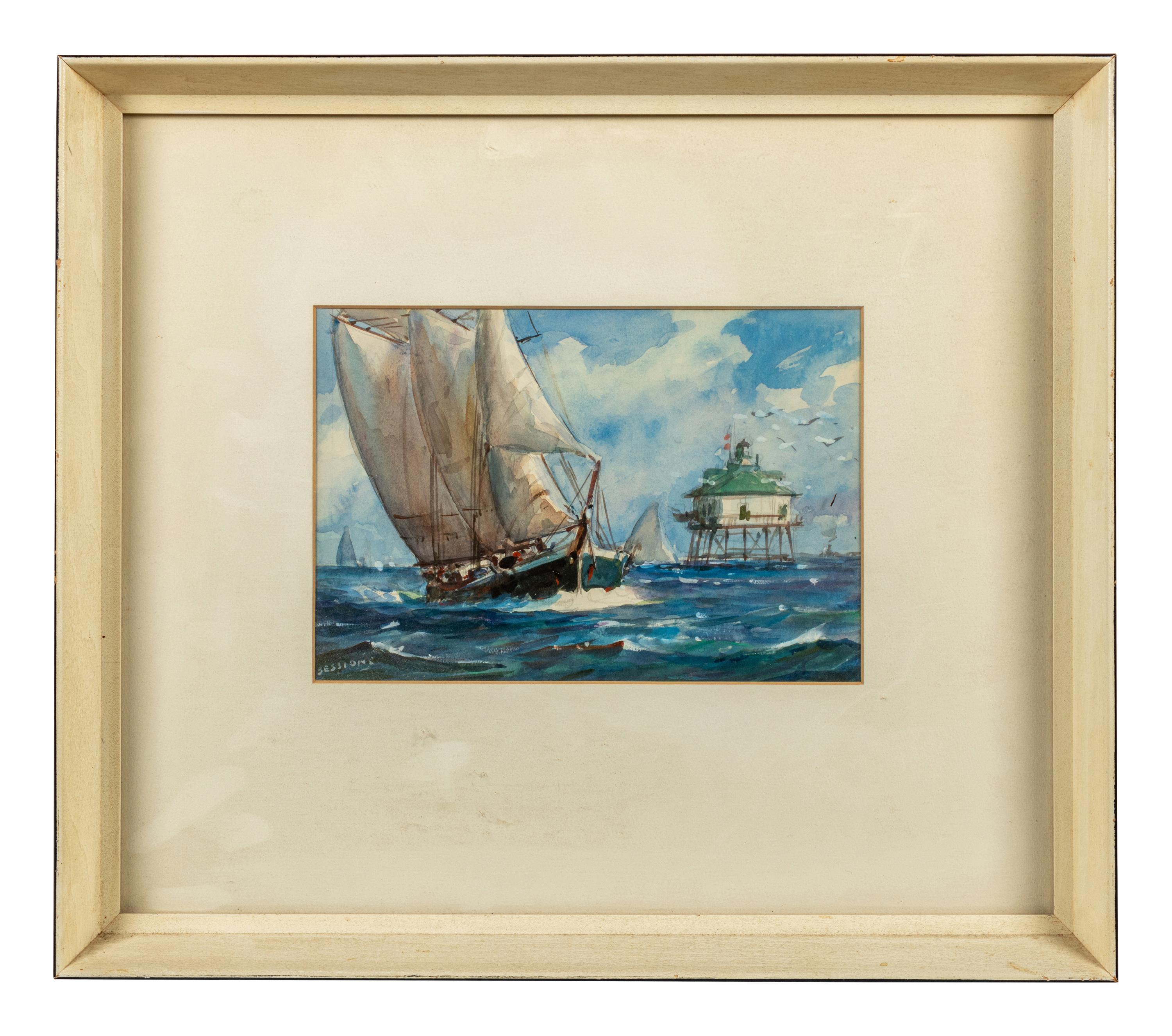 Sailing and Harbor Scenes (a group of three works)