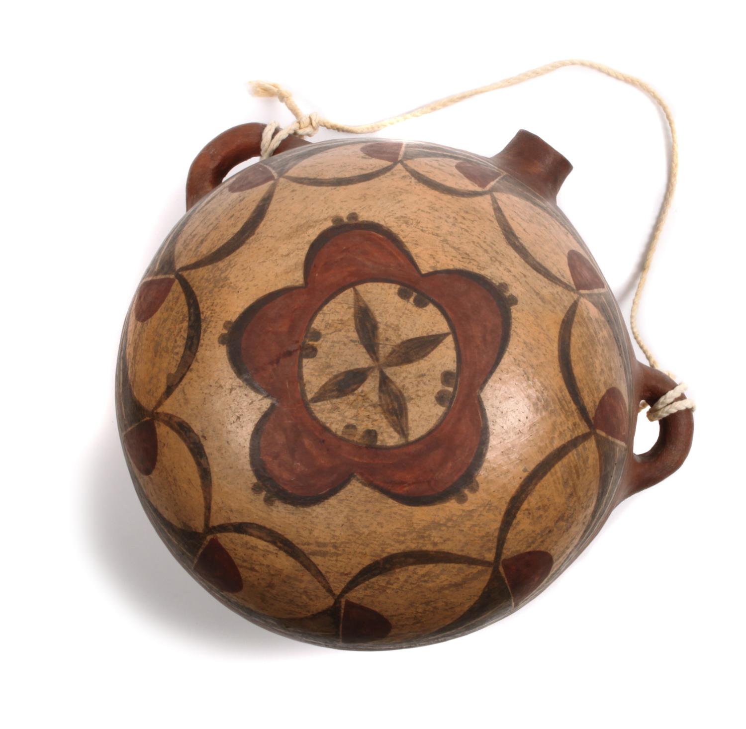Zia Ceramic Canteen Diameter 11 inches — Late 19th/ Early 20th Century