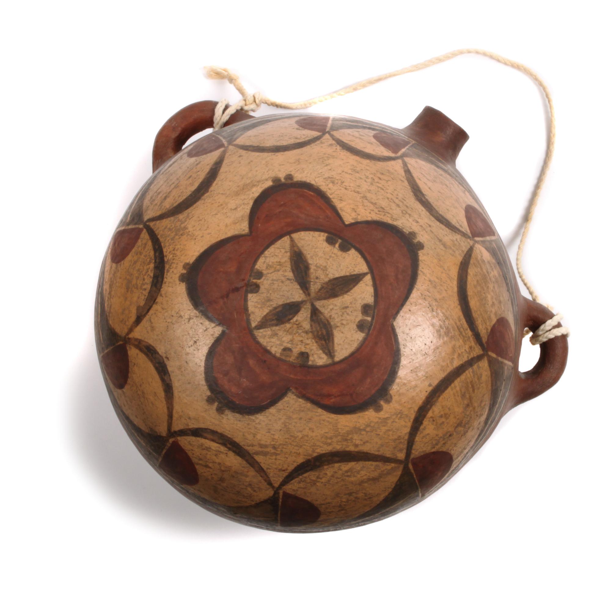 Zia Ceramic Canteen Diameter 11 inches — Late 19th/ Early 20th Century