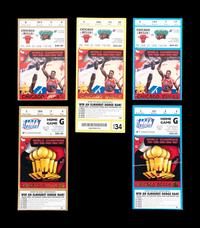 A Collection of 18 Chicago Bulls Michael Jordan Last Dance Era 1997-98 Regular Season and Playoff Tickets and Stubs,
