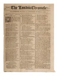 [REV WAR]. London Chronicle . Vol. XL, No. 312. London, England: J. Wilkie, 21 December 1776.