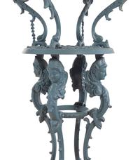 A Group of Painted Iron Garden Furniture