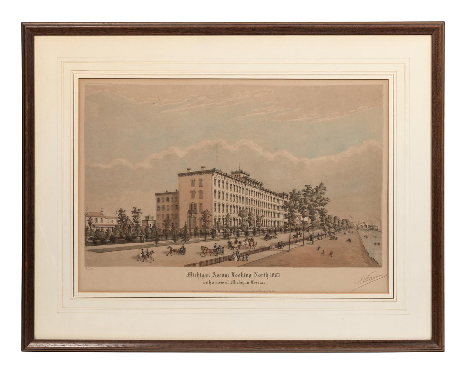 [CHICAGO]. VARIN, Raoul. A suite of 4 works depicting 19th century Chicago, including: