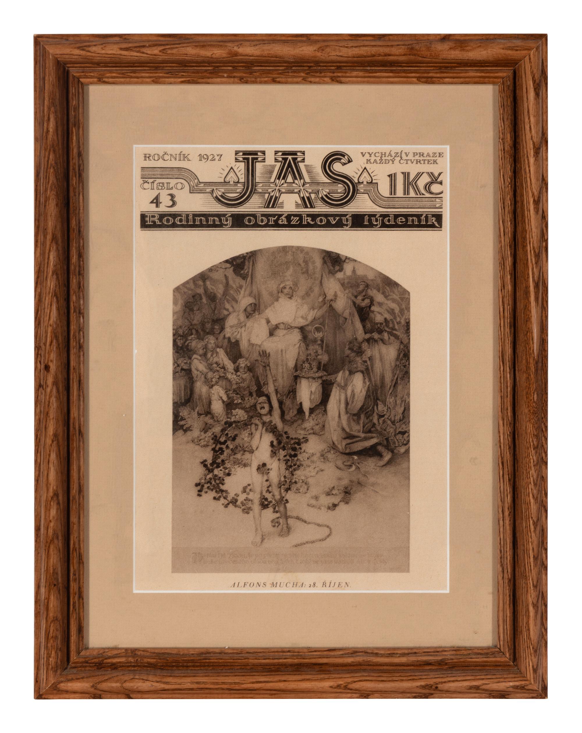 [Art] [Mucha, Alphonse] Group of 4 Designed Magazine Covers