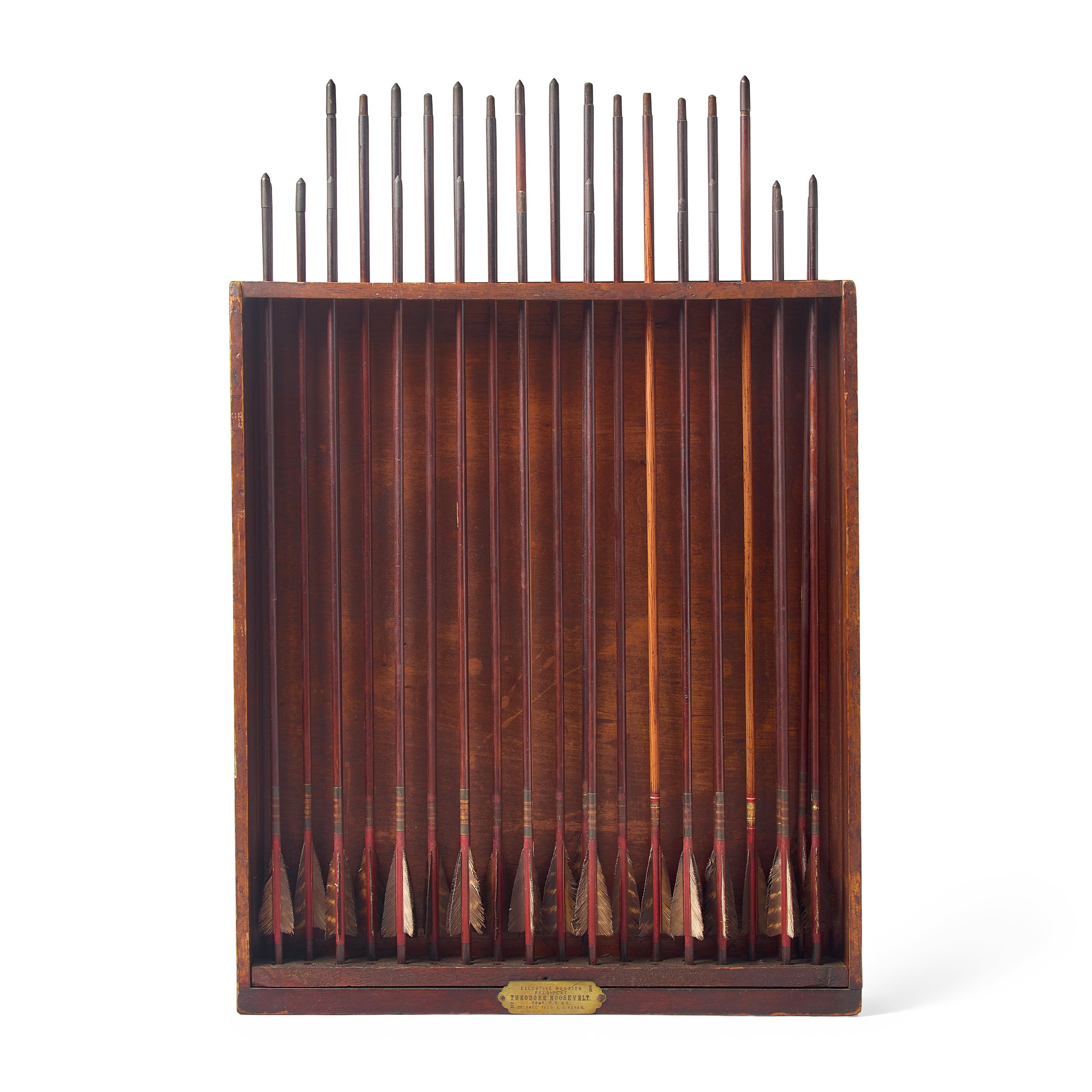 A Group of Twenty-Eight Arrows and Wooden Baton from the White House Under the Theodore Roosevelt Administration