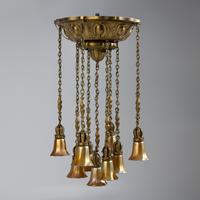 Aurene Glass Hanging Nine-Light Fixture