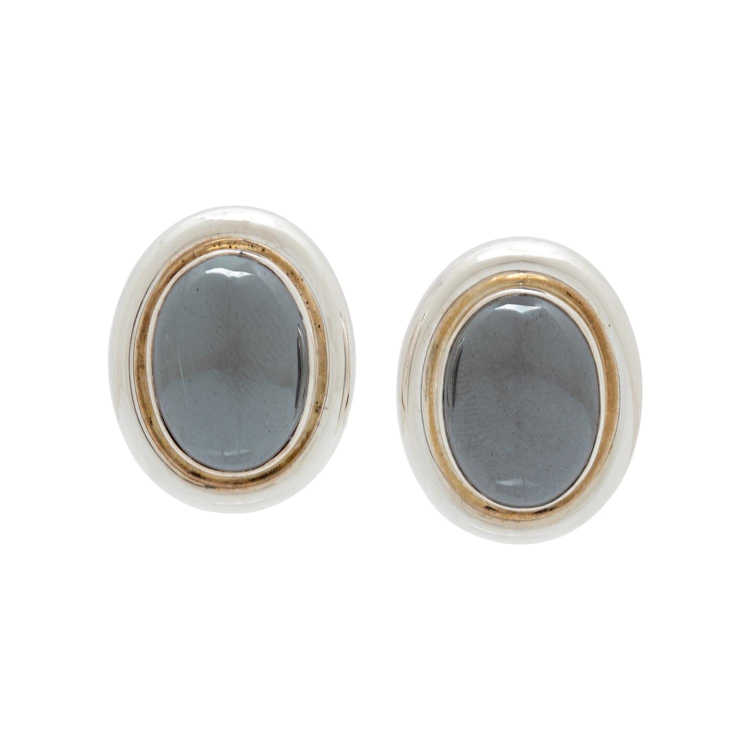 Paloma Picasso, Tiffany & Co., Silver & Hematite Earrings
