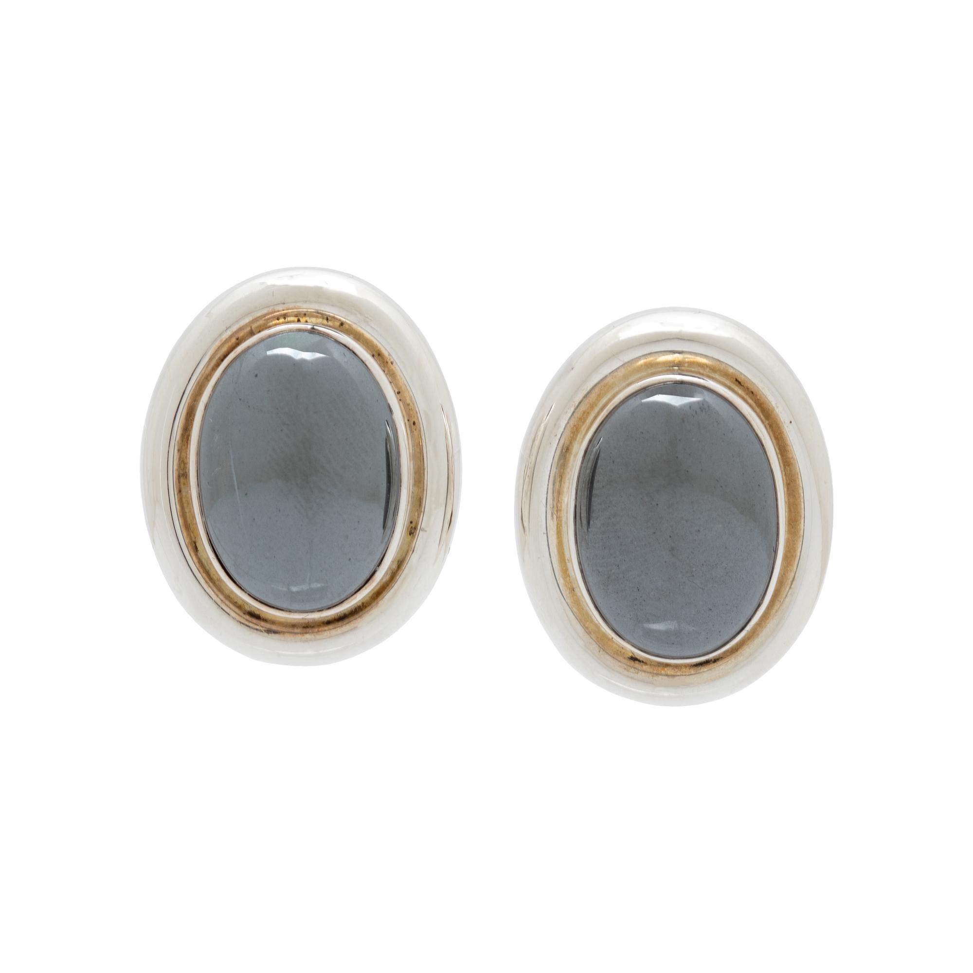 Paloma Picasso, Tiffany & Co., Silver & Hematite Earrings