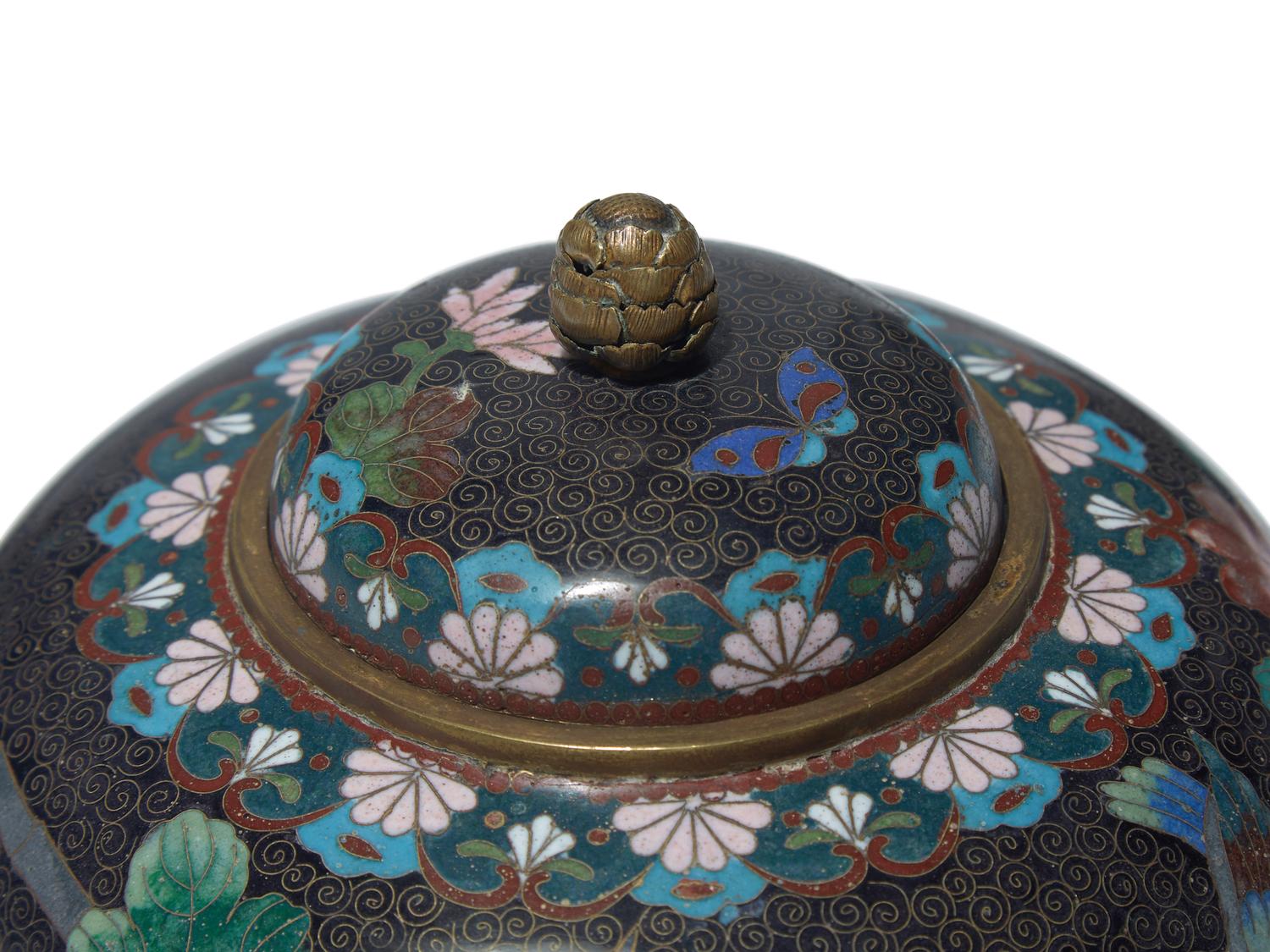 Three Japanese Cloisonne Articles