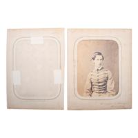 [CIVIL WAR]. A group of 3 photographs of Cadets Albert Murray, Clemens Chaffee, and William Barlett from the West Point Class of 1862.