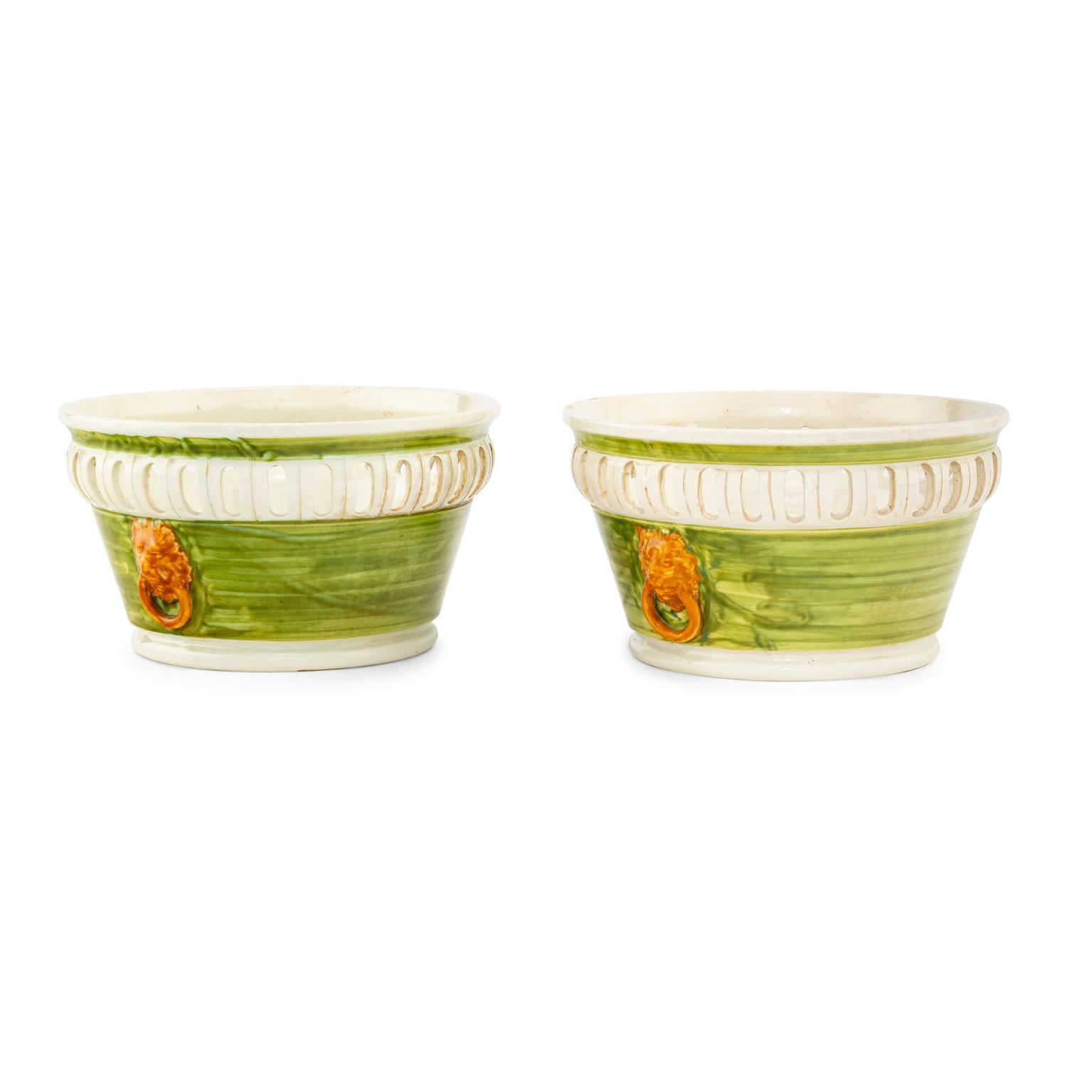 A Pair of Italian Earthenware Jardinieres