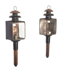 A Pair of Copper and Tin Carriage Lanterns