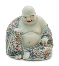 A Chinese Famille Rose Porcelain Figure of Buddha