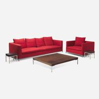 Antonio Citterio (Italian, b. 1950) A "George" Sofa and Armchair, A "Charles" Coffee Table, and Two "Apta" Side Tables, B&B Italia, Italy, 2003