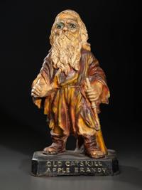 An 'Old Catskill' Apple Brandy Painted Chalkware Countertop Advertising Figure
