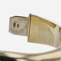 14K Diamond Bangle Bracelet Italian