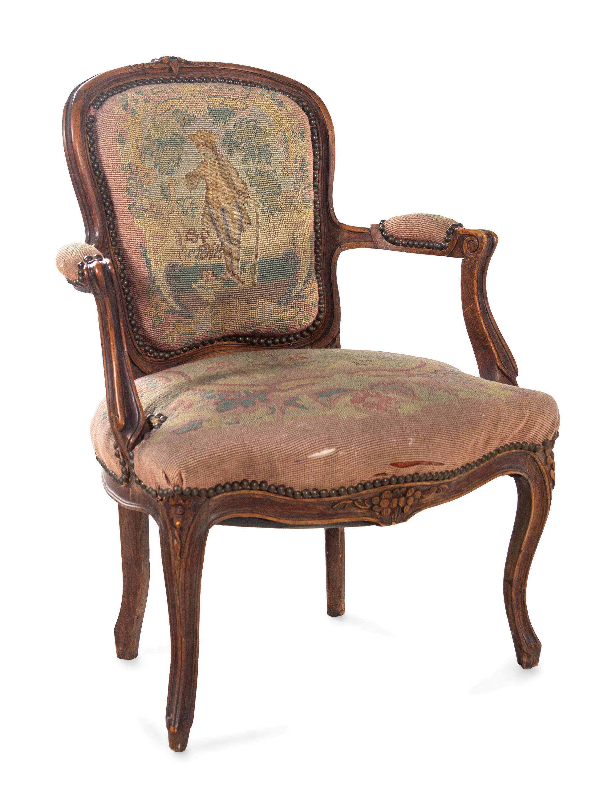 Two Louis XV Style Fauteuils