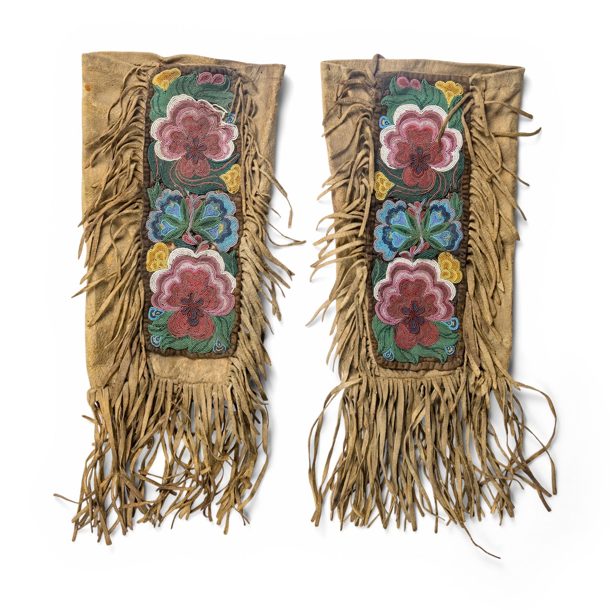 Great Lakes Beaded Hide Leggings