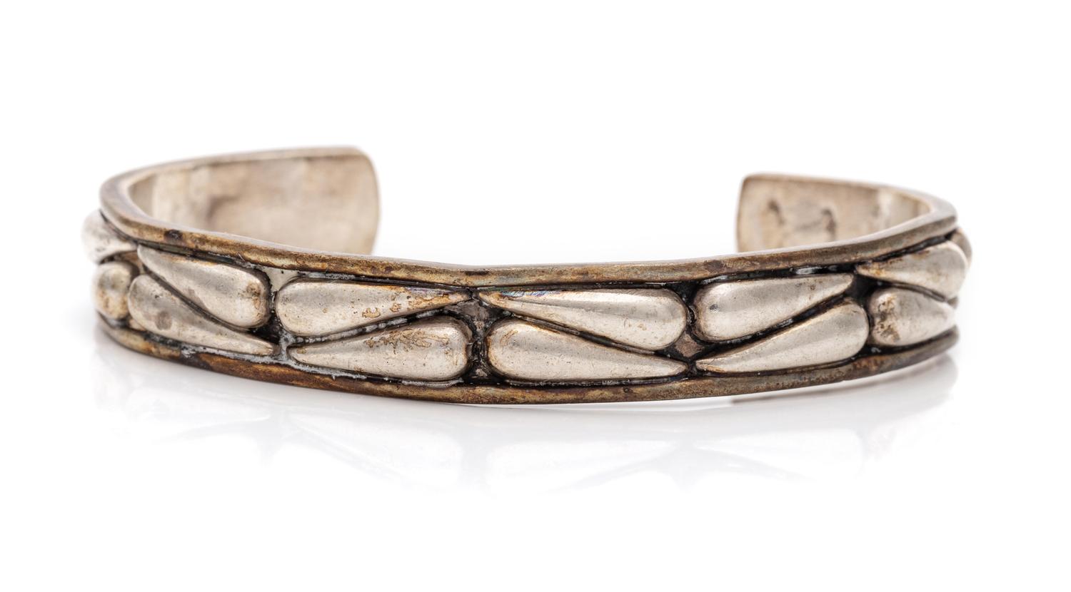 A Sterling Silver Cuff Bracelet, Mexican,