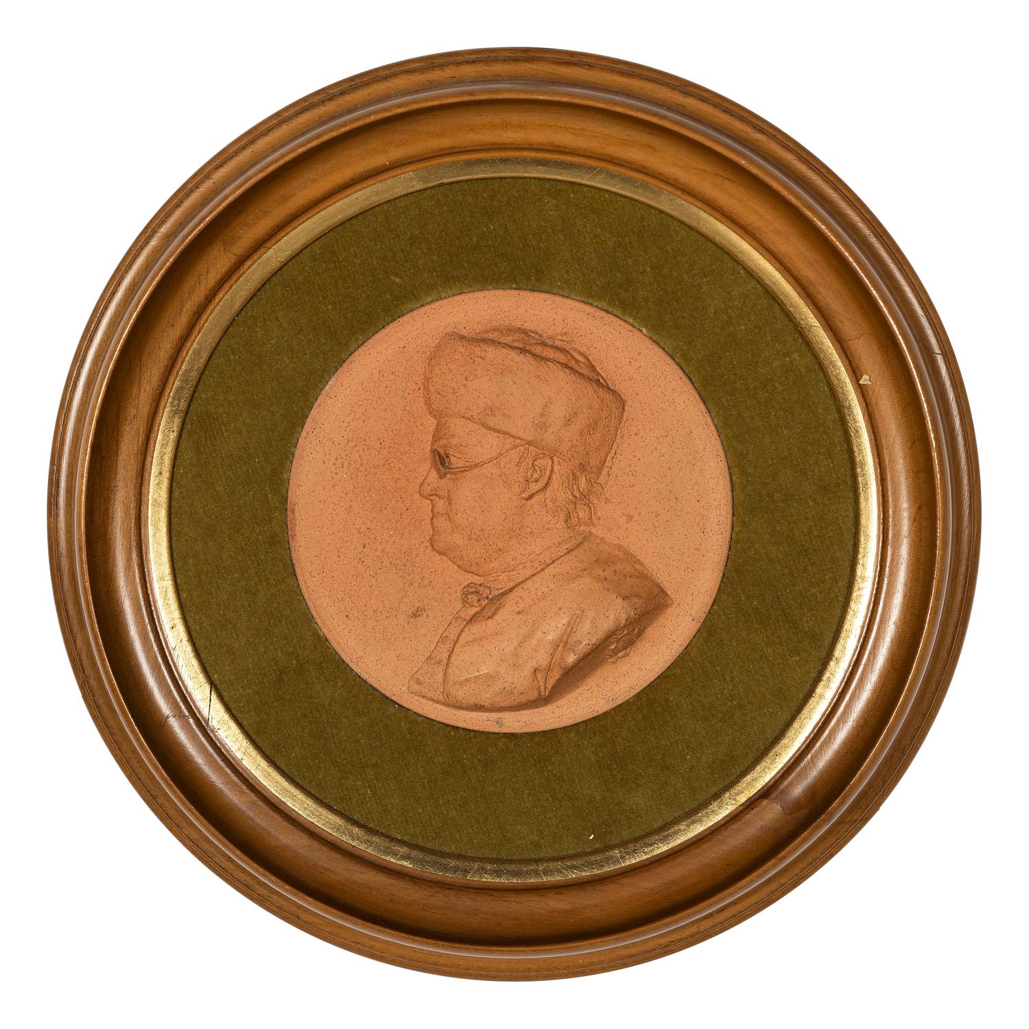 A Terra Cotta Portrait Medallion of Benjamin Franklin