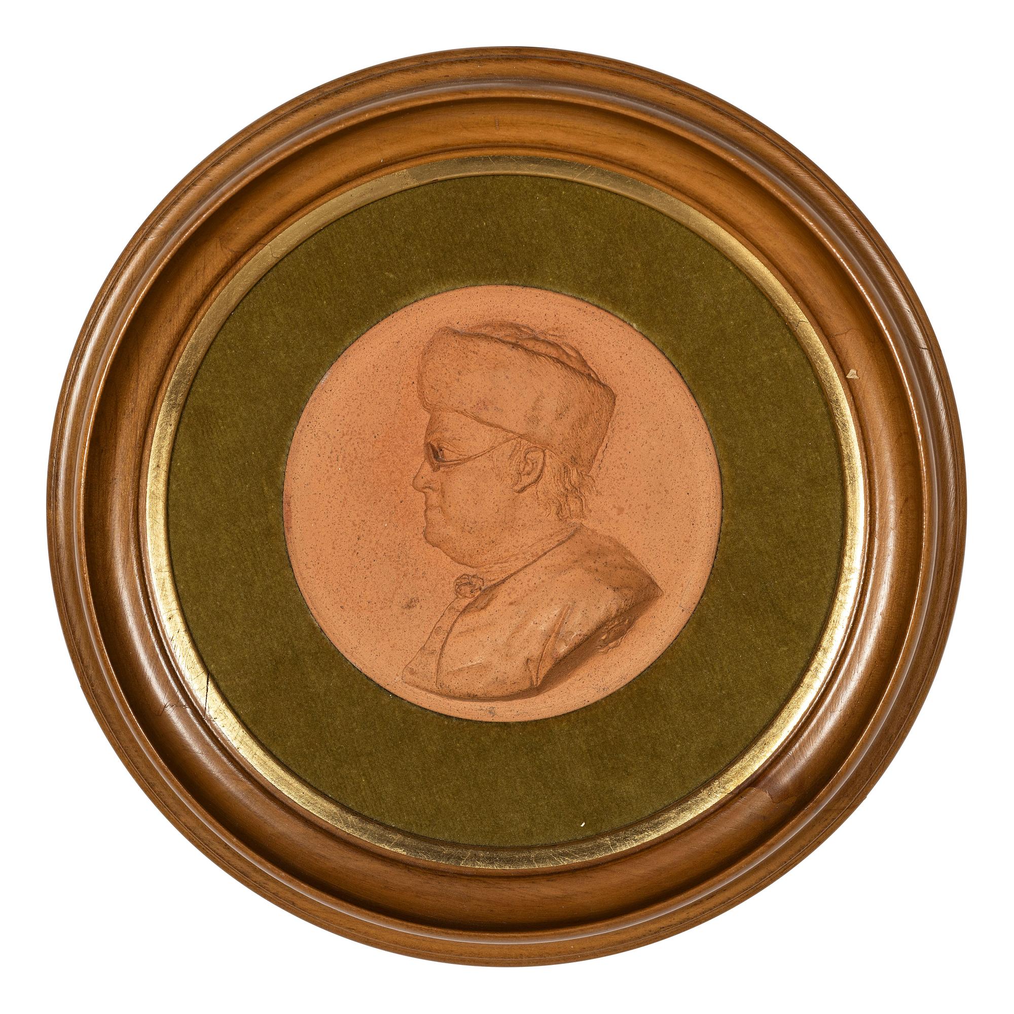 A Terra Cotta Portrait Medallion of Benjamin Franklin