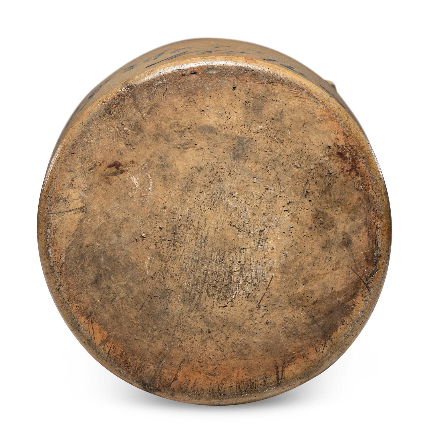 An Eight-Gallon Stoneware Cooler Identified to R. H. Hine, Attributed to Frederick Sheldon
