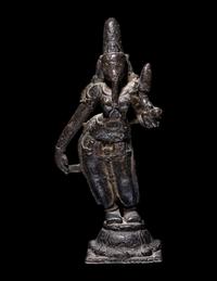 An Indian Bronze Figure of a Female Deity