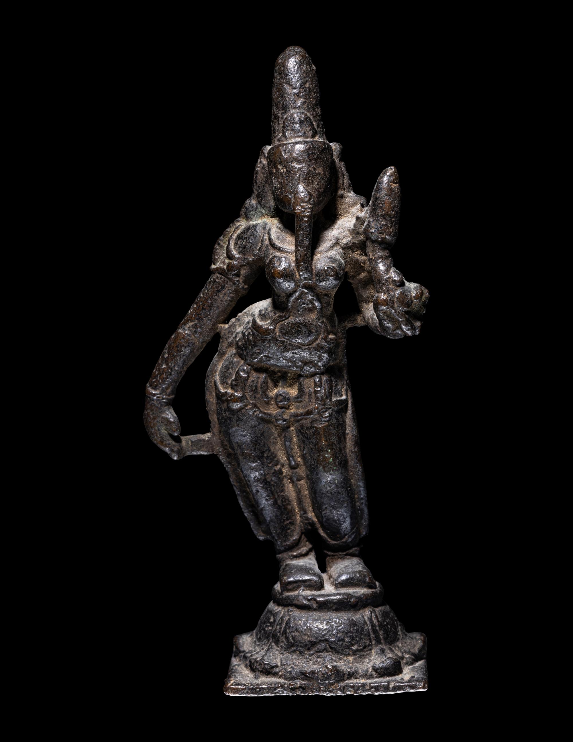 An Indian Bronze Figure of a Female Deity