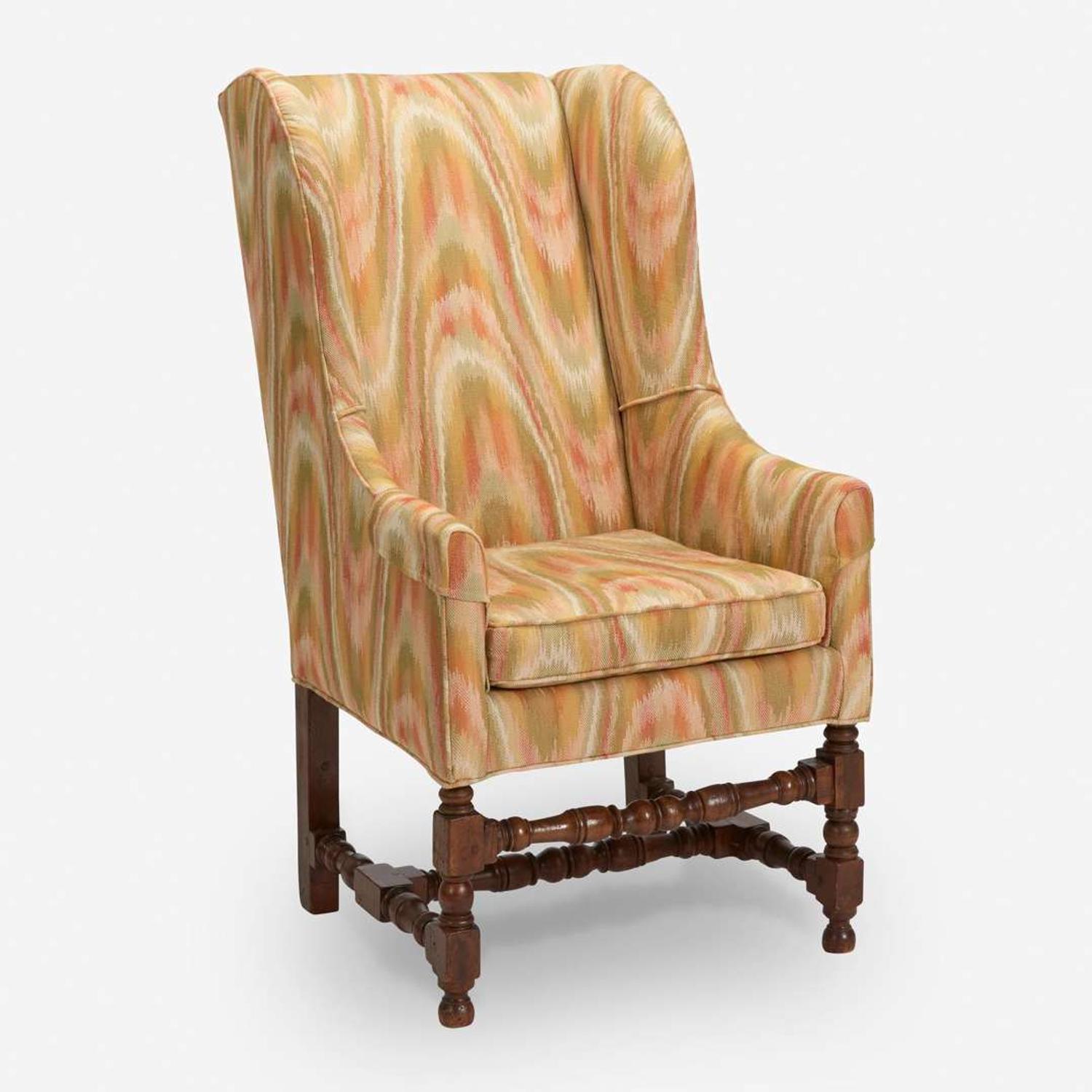 A William & Mary carved and turned walnut easy chair late 17th / early 18th century