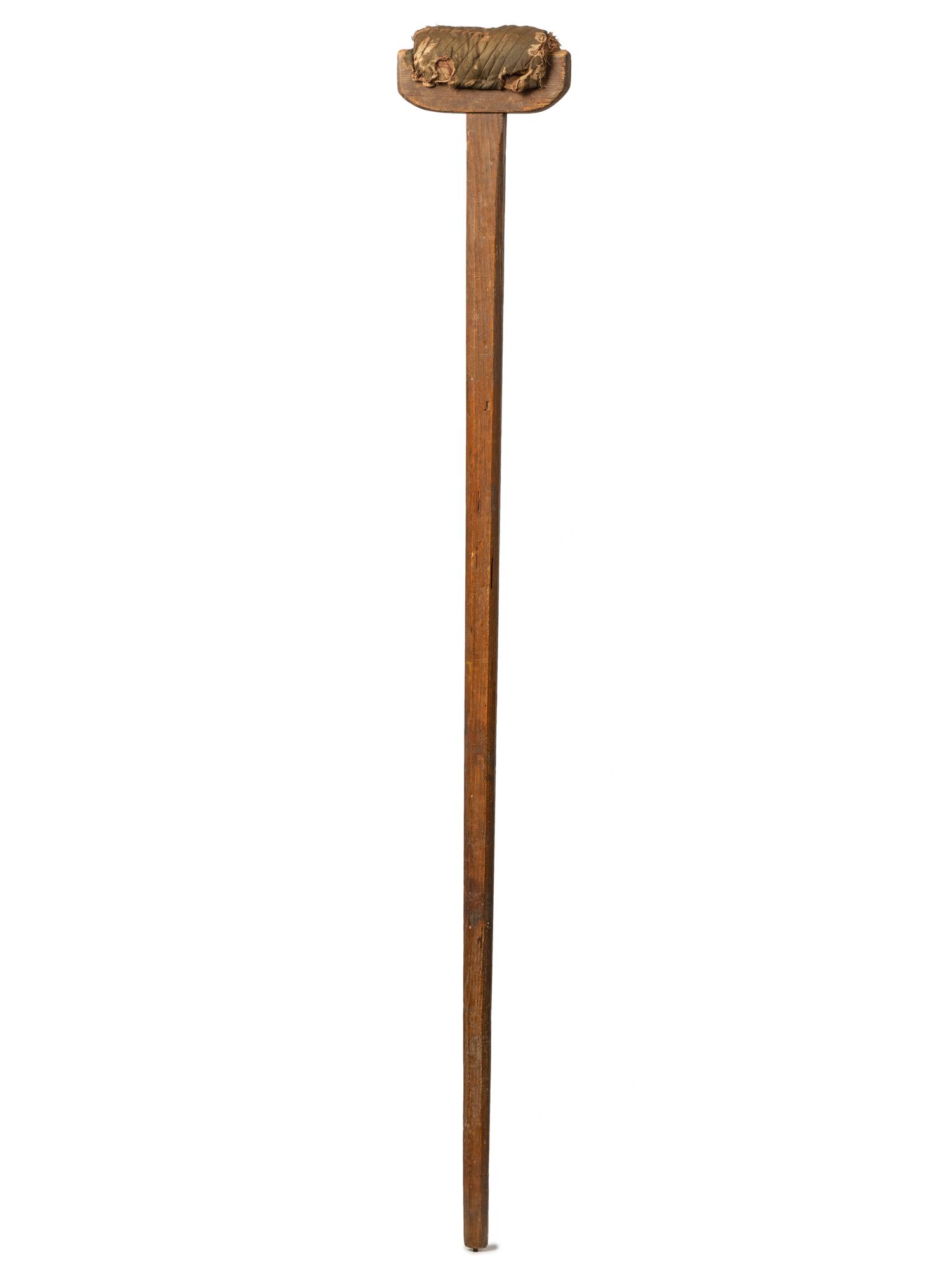[CIVIL WAR]. Crutch with padding constructed from frock coat lining.