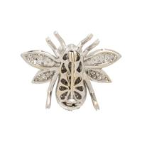 White Gold and Diamond Bee Pin