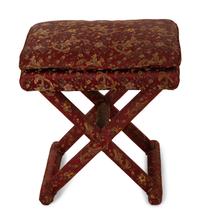 A Group of Three Upholstered Stools — 20th Century