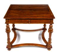 A William and Mary Style Side Table Height 27 1/4 x width 33 3/4 x depth 33 3/4 inches. — 20TH CENTURY WITH EARLIER ELEMENTS