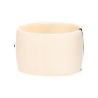 EMERALD, DIAMOND AND PLASTIC BANGLE BRACELET